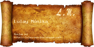 Lulay Mónika névjegykártya